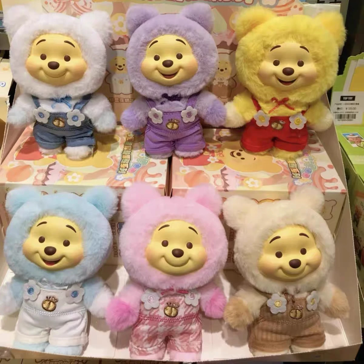

New Miniso Disney Winnie The Pooh Candy Series Blind Box Cute Vinyl Face Pendant Pupu Bear Doll Fashion Trend Toy Kids Gift