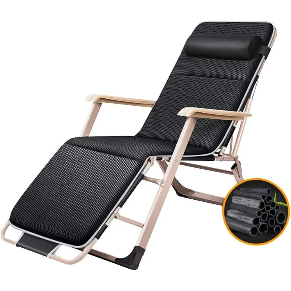 

Черное кресло-реклайнер для гостиной, балкона, патио и сада - идеально для отдыха на открытом воздухе