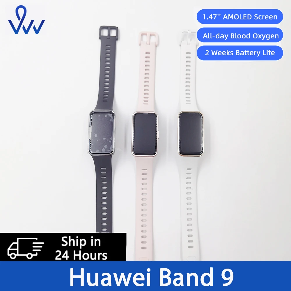 2024 nuovo braccialetto intelligente HUAWEI Band 9 originale 1.47 \'\'schermo AMOLED frequenza cardiaca 2 settimane di durata della batteria Smartband