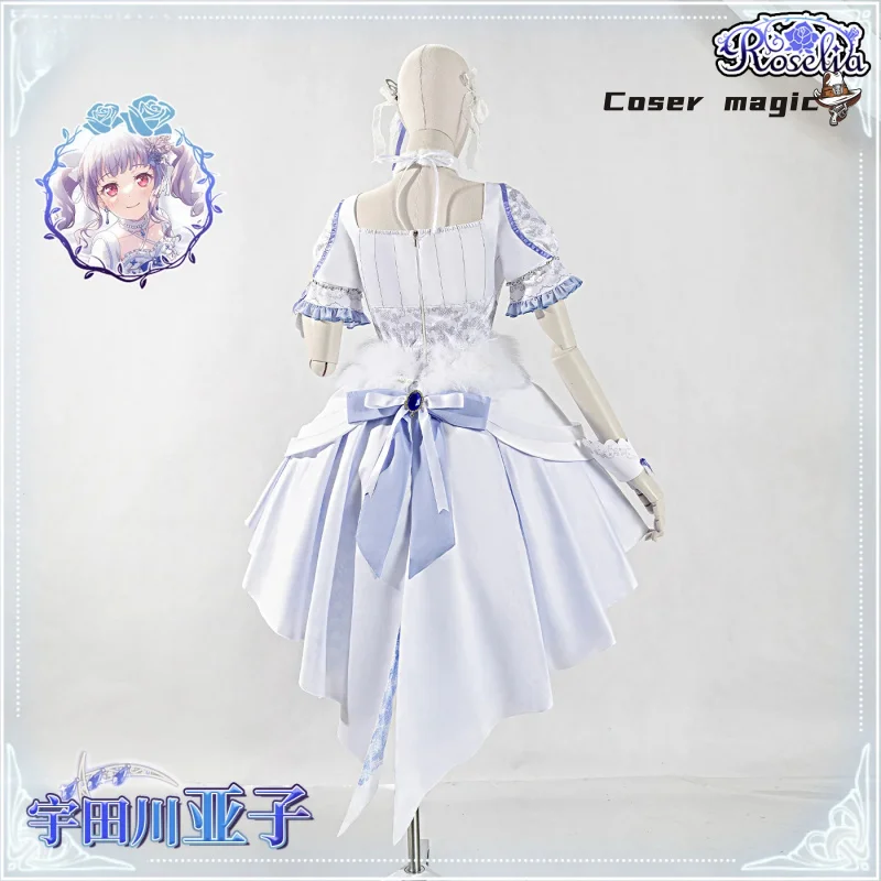 أنيمي بانج دريم! روزيليا كراون سلسلة أكو أوداجاوا تأثيري حلي موحدة حفلة الهالوين للنساء الرجال كرنفال الدعائم