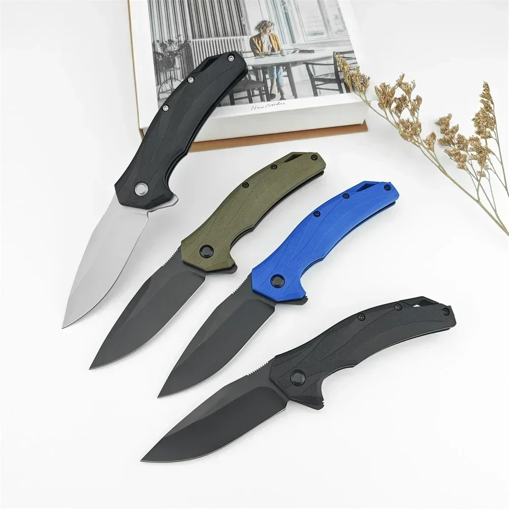 KS 1645 유틸리티 EDC 포켓 나이프 8Cr13Mov 강철 블레이드 나일론 브레이징 핸들, 야외 캠핑 생존 전술 사냥 칼 선물