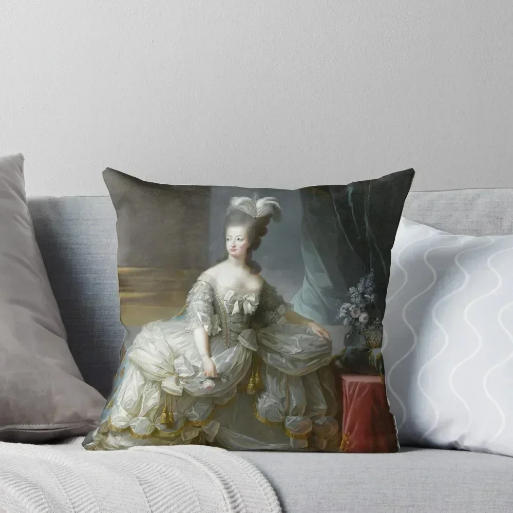 Marie-Antoinette reine de France - Anonyme, d'après Louise-Elisabeth Vigée Le Brun Throw Pillow Throw Pillow Covers pillow