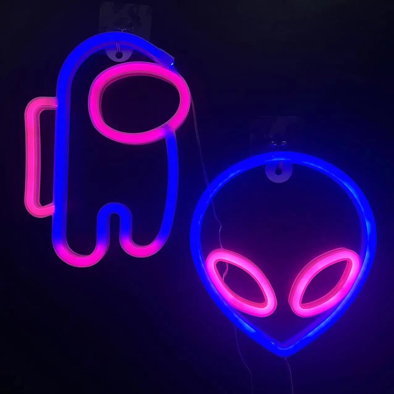 Astronaut Neon Lights Sign for Halloween Wall Art Decor Gaming Bar Bedroom Decoration Neon Sign Party Alien Rocket Night Lamp