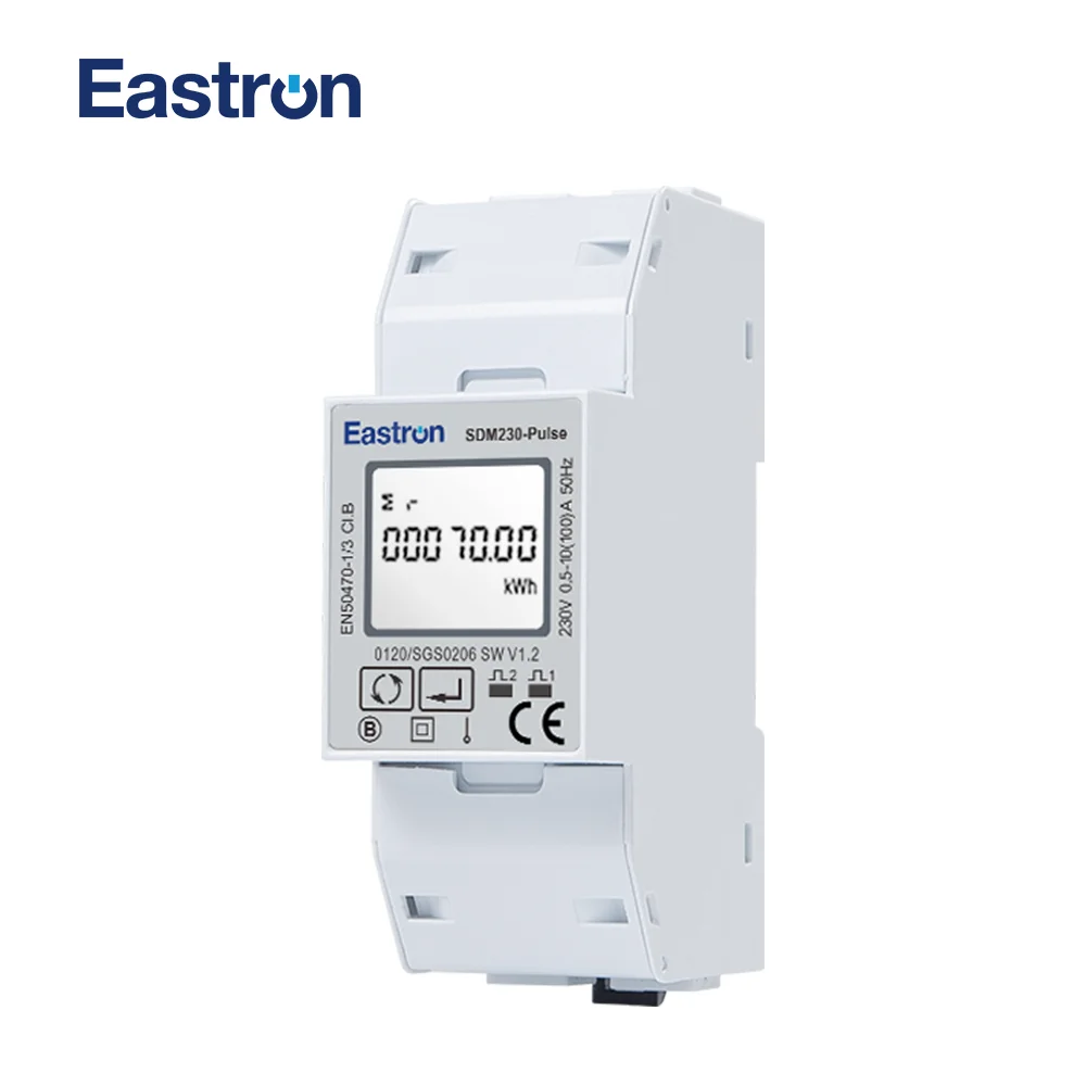 

SDM230 Pulse, 230V 10(100)A, Single Phase Multi function Energy Meter Pulse outputs NON MID