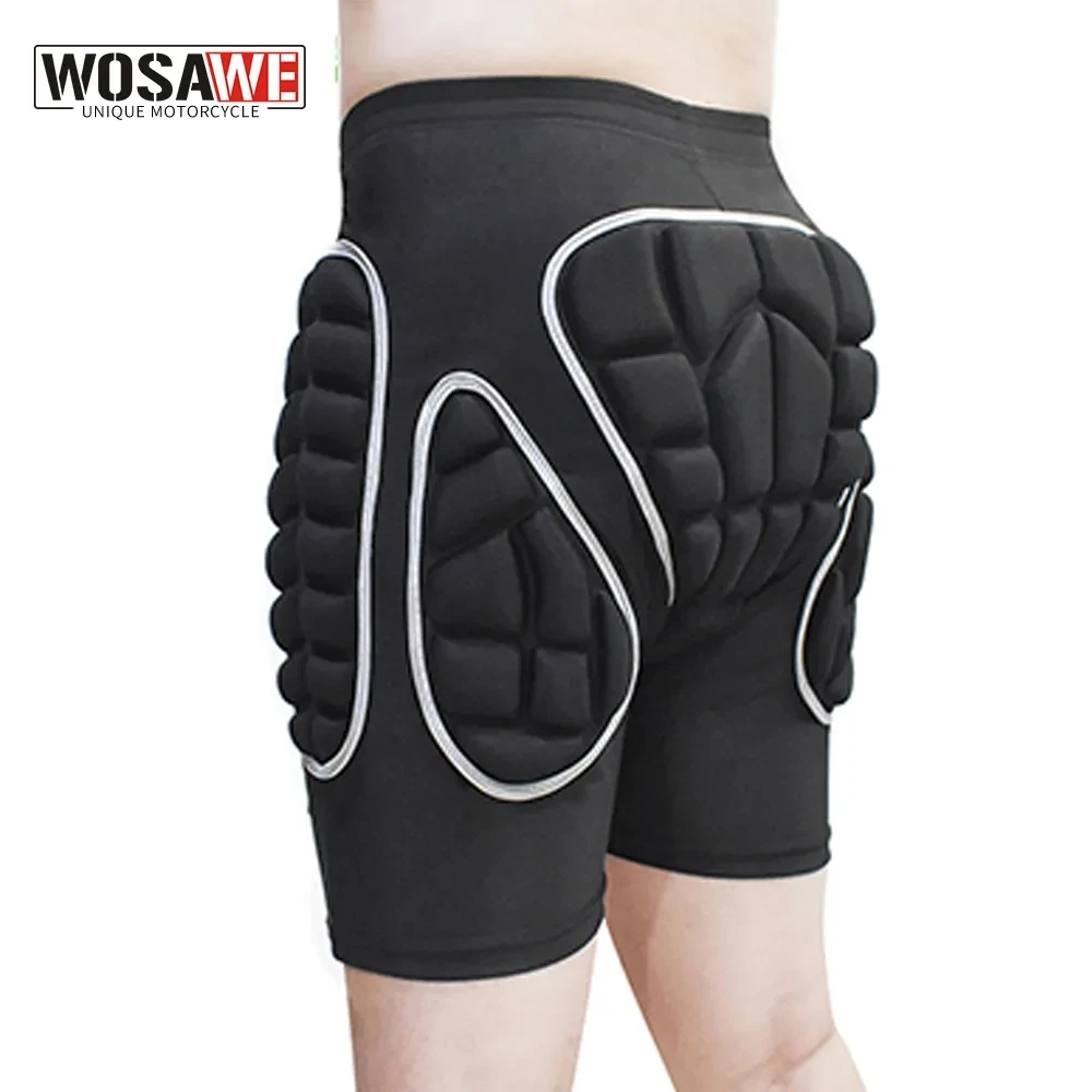 WOSAWE Hip Protection Shorts Snowboard Skateboard Ski Sports Shorts Thicken EVA Padded Shorts Hockey Skating Butt Protector