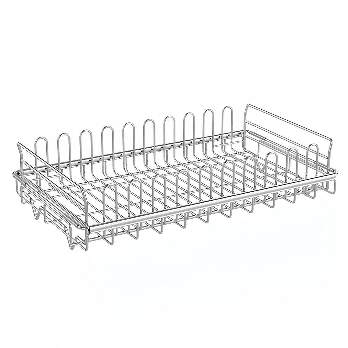 Rust resistant expandable dish drying rack with cup holders for For Kitchen sink multifunctional use as drying rack and colander