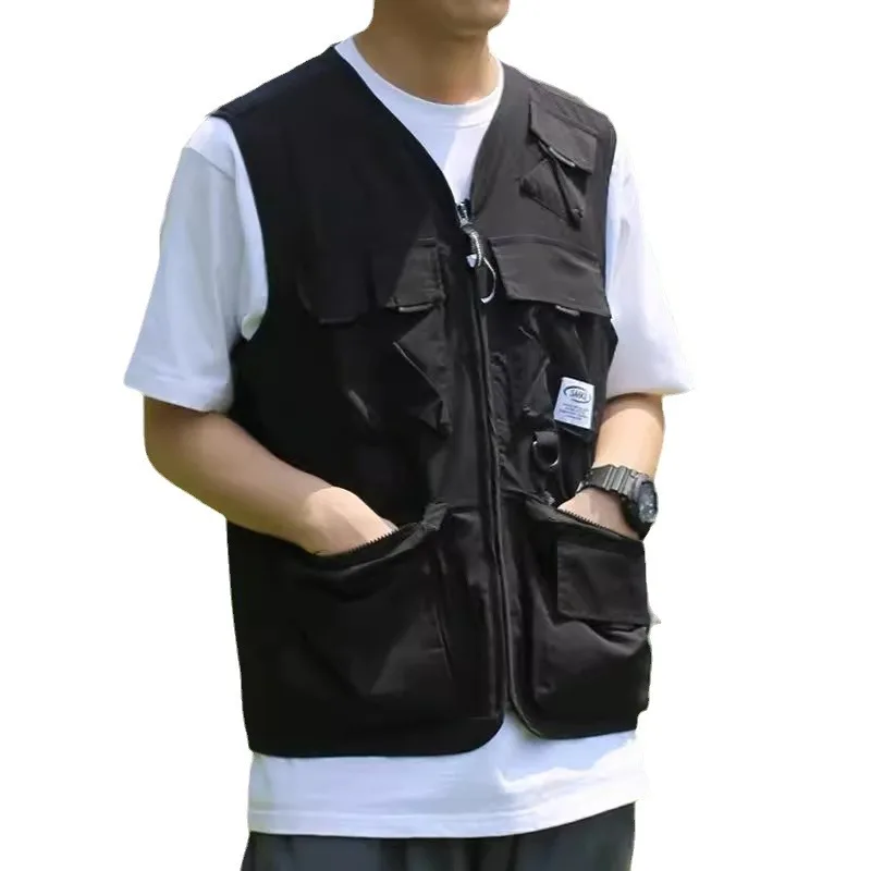 

2025 New Functional Tactical Vest, Ins Trend, Multi-pocket Design, Outer Wear, Workwear Jacket, Men's Cool Vest, Sleeveless Top