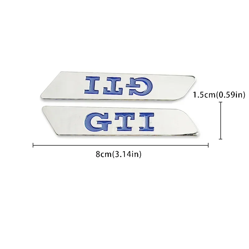 for Volkswagen VW GTI MK5 Passat Polo Golf 3 Jetta Tiguan Beetle Touran Metal Car Side Emblem Fender Badge Bumper Strip Stickers