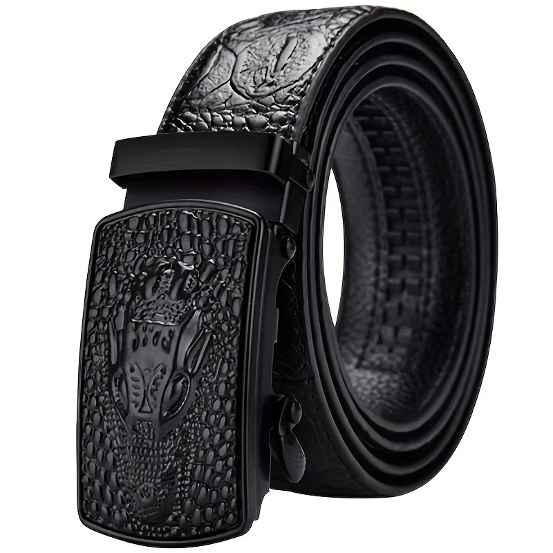 New men's waist belt, business casual automatic buckle belt