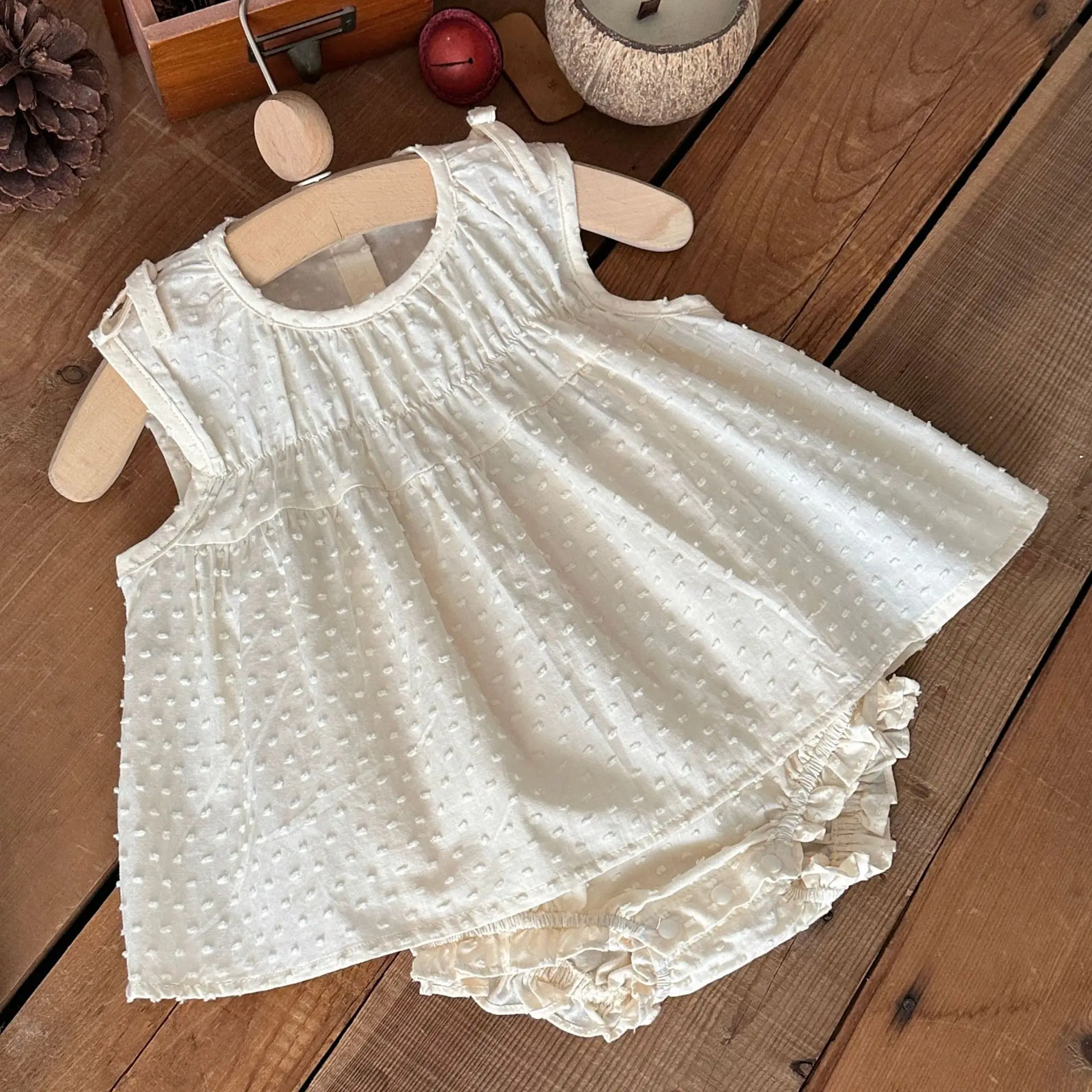 2026 Summer New Baby Girl Sleeveless Clothes Set Cute Girls Cotton Vest Shirts + Shorts 2pcs Suit Toddler Girl Outfits