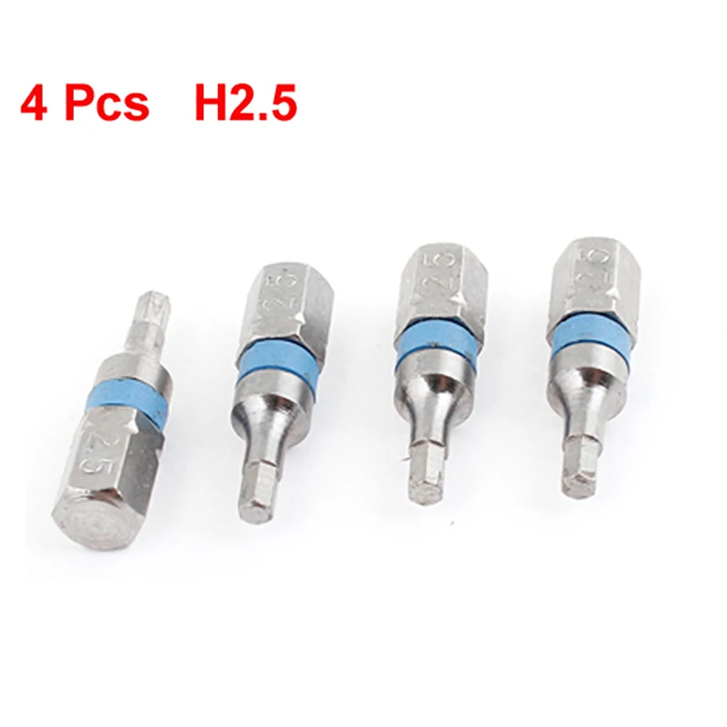 4pcs H2.5 Hex Head Screwdriver Bit Magnetic 2.5mm Drive Bit Socket Hex Bits Adapter Wrench Spanner Screwdriver Hand Tools