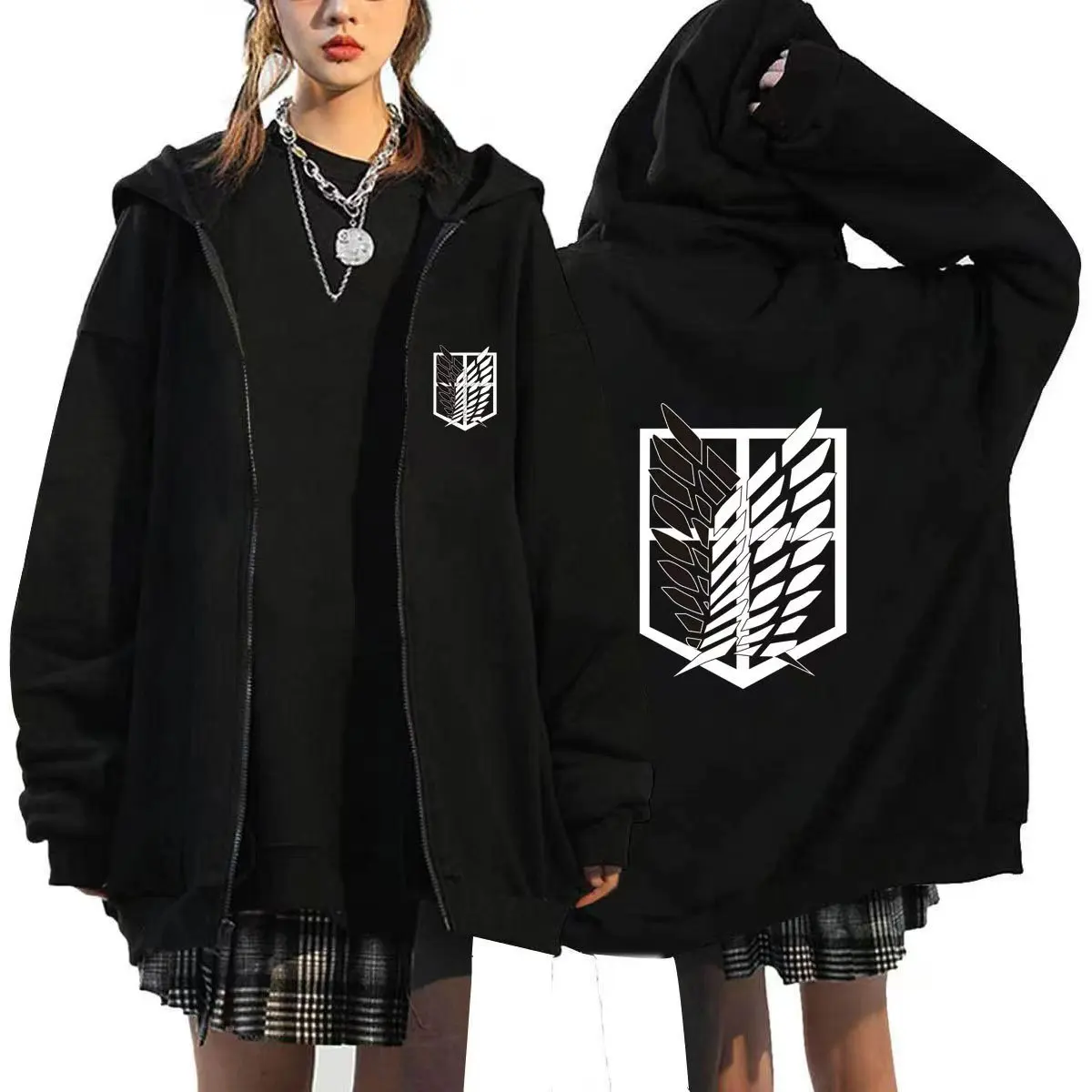 New Anime Attack on Titan Hoodie Zip Up Hoodies Sweatshirts Levi Ackerman Shingeki No Kyojin Hoodie Men Sportswear Cosplay Cloth