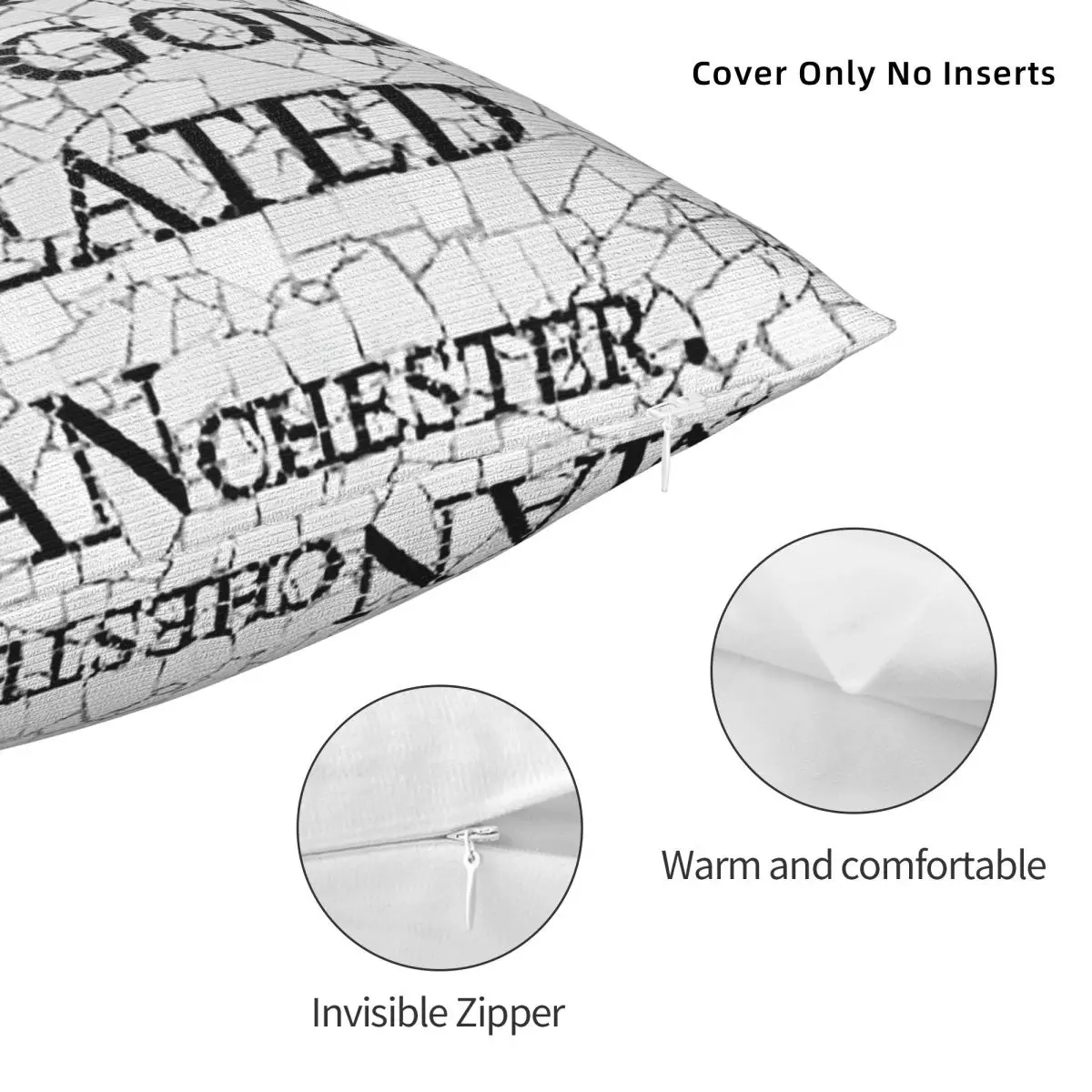 في اليوم السادس خلق الله مانشستر ساحة المخدة البوليستر الكتان المخملية نمط رمي كيس وسادة غطاء وسادة الغرفة