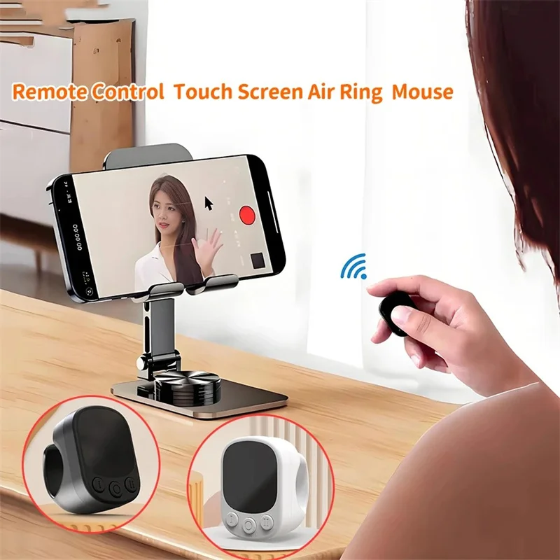 Drahtlose Bluetooth Smart Ring Maus mit Touchscreen Fernbedienung Licht Tiktok YouTube Mini Air Mäuse für iOS Android Tablet