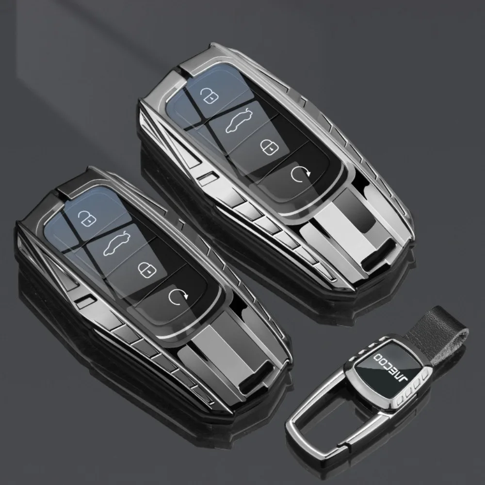 For Chery Jaecoo J7 J8 Tiggo 7 8 2024 2025 2026 Zinc Alloy Key Fob Cover Metal Smart Remote Key Case Protector Keychain