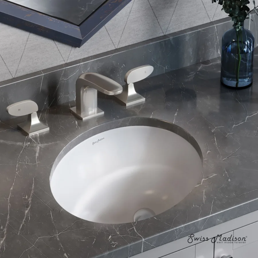 

Monaco 16" Ceramic Undermount Bathroom Sink in Glossy White