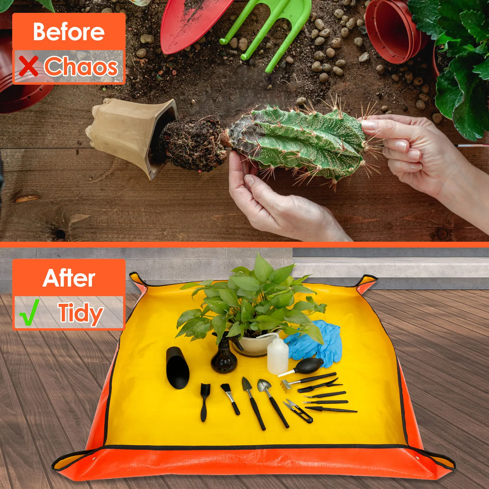 13/16 個の庭の多肉植物ツールミニプランターキット、植え - Bonsai Repotting Mat のレビューと価格