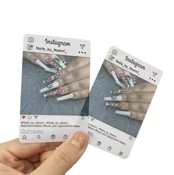 50/100pcs Factory customized full-color printed transparent PVC plastic transparent photo business card