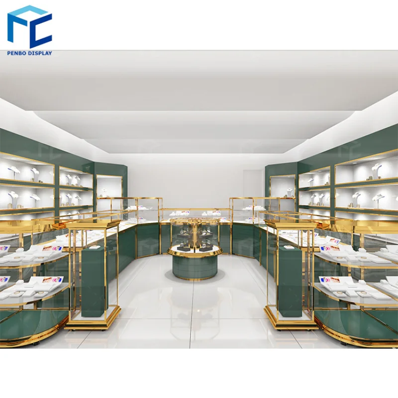 

2025customized.Luxury Jewellery Shop Interior Design Jewelry Store Display Counter Fixtures Jewelry Shop Furniture Shopping