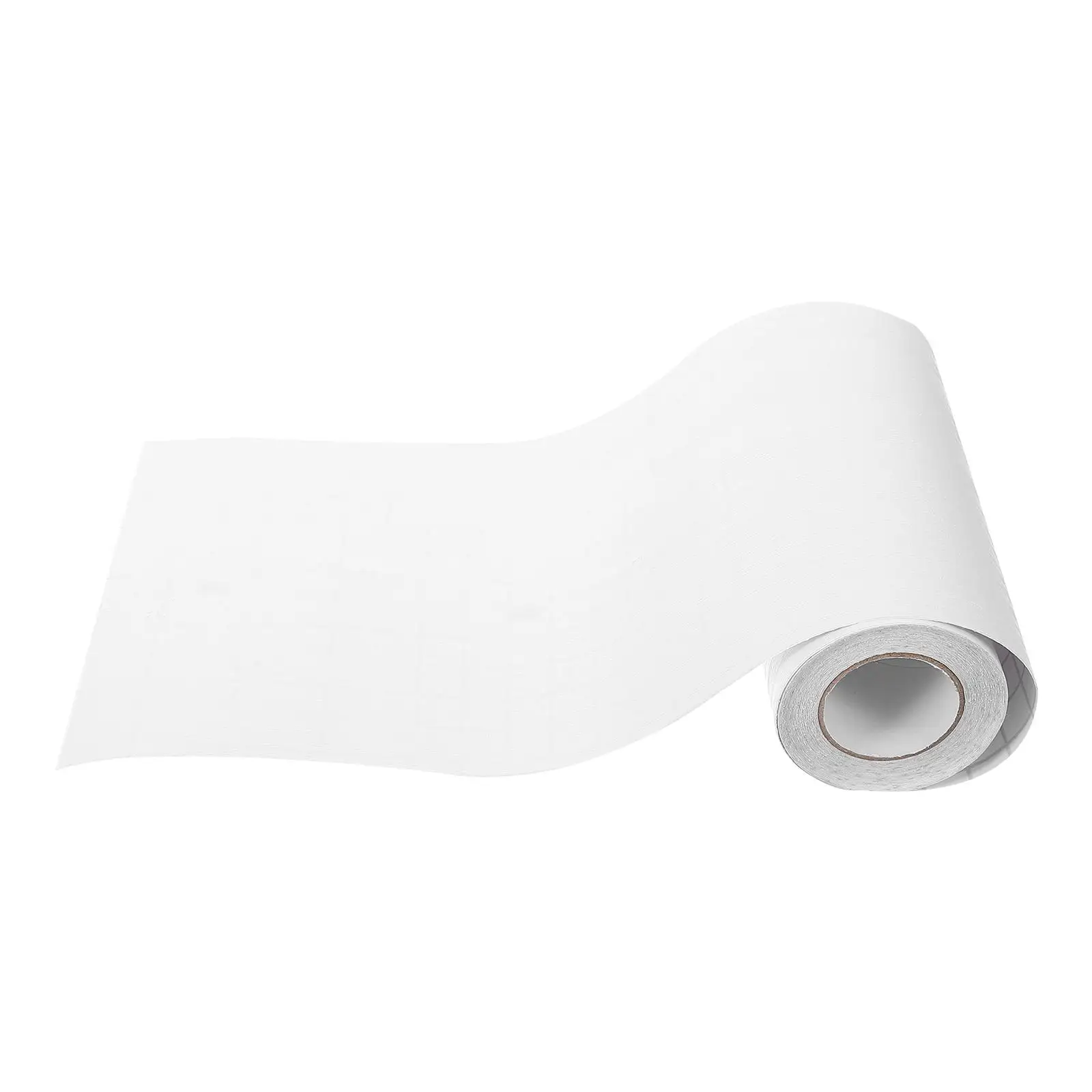 

5m PVC Self Adhesive Skirting Board Background Wall Sticker White Wood Grain Flexible Molding Trim Decor Peel Stick Baseboard