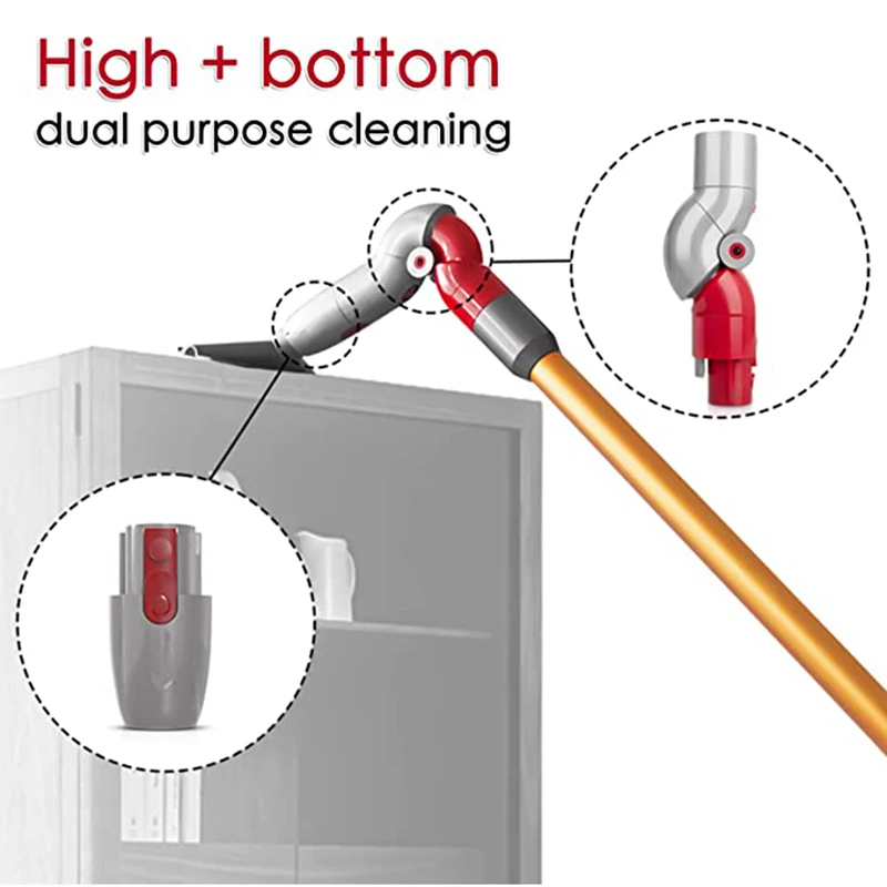 Adaptor For Dyson V7 V8 V10 V11 Quick Release Low Reach Adaptor Vacuum Cleaner Accessories Household Cleaning Tools Spare Parts