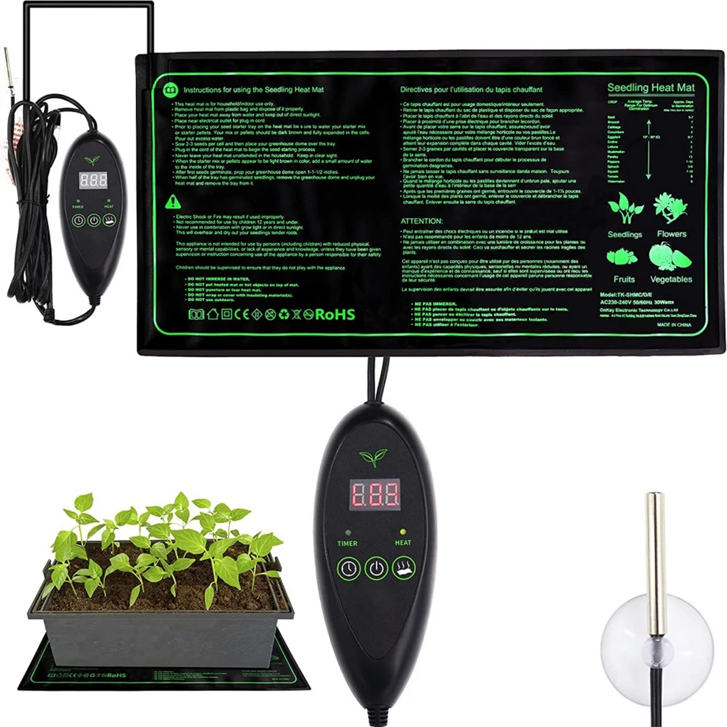 2010inch Seedling Heat Mat Heat Mat Durable Waterproof Heat Mat For Plants With Digital Thermostat