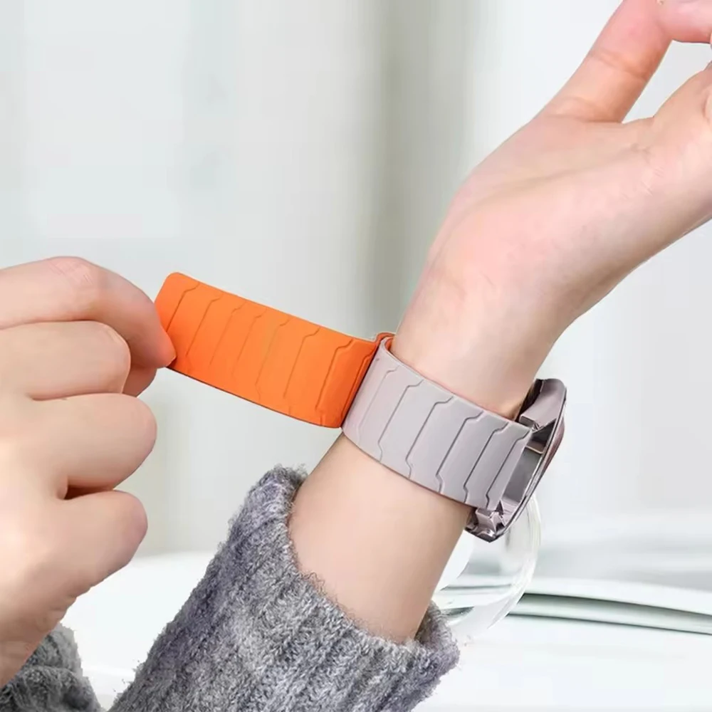 22mm Magnetic Loop Silicone Band for Zeblaze Stratos 2 Ultra Strap for Zeblaze Btalk 3 Pro/Plus /Vibe 7 Pro/GTS 3 Sport Bracelet