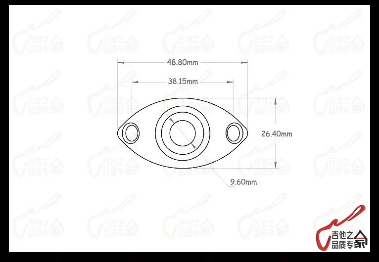 

1 Piece Oval Curved Metal Jack Plate For Electric Guitar Bass MADE IN KOREA