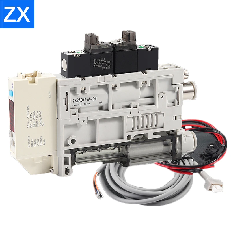 Integrated Vacuum Generator Suction And Rupture Integrated ZK2A07K5A-10K5A-08 Small Digital Display With Rupture Valve