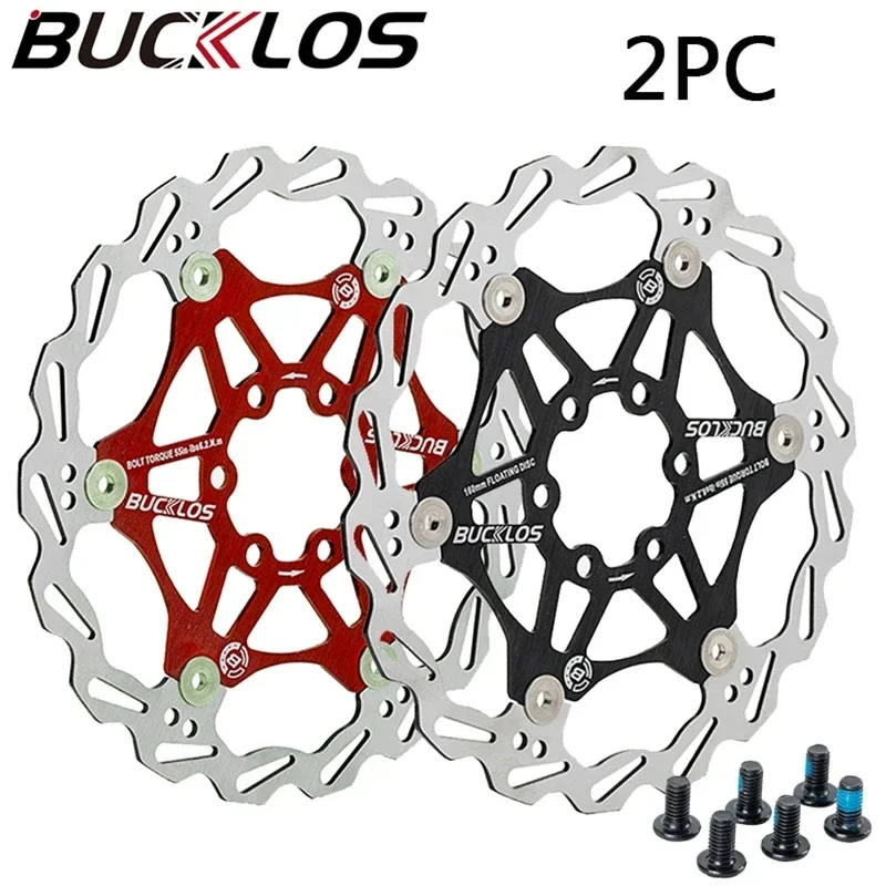 2PC BUCKLOS Rowerowe tarcze hamulcowe 160/180/203mm MTB Tarcza hamulcowa Rotor Szosowy rower górski Tarcza hamulcowa Pływające tarcze Część rowerowa
