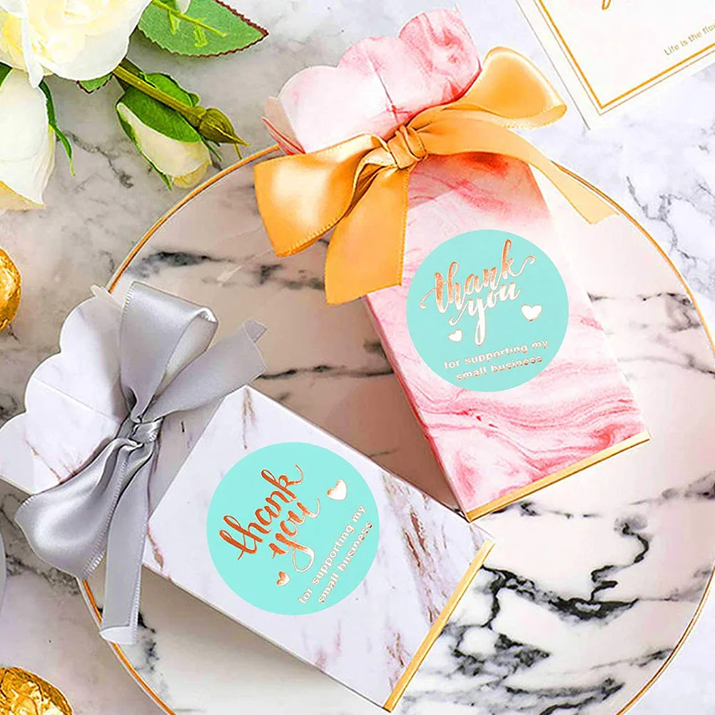 

500Pcs Thank You Decal Round Sticker High Quality Adhesive Label for Gift Wrapping Sealing Baking Packaging DIY Decoration