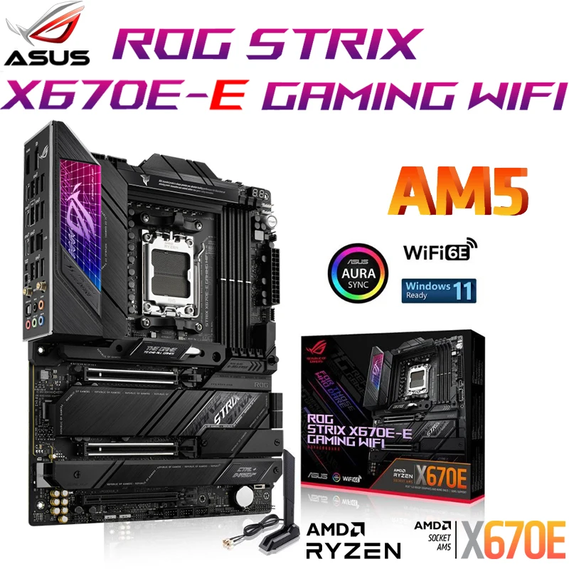مراجعة شاملة لوحات الأم ASUS ROG STRIX X670E-E GAMING WIFI 6E: الأداء العالي والتصميم المتطور لمحبي الألعاب والمهنيين