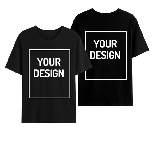Imagen 1 del producto Camiseta personalizada de algodón 100% de verano para hombres y mujeres, camiseta con texto y logotipo de Make Your Design para hombres y mujeres, camiseta con estampado de regalos de diseño Original
