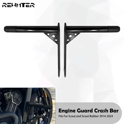 Motorcycle Front Crash Bars Highway Engine Guard Falling Protectors For Indian Scout 2014-2024 Scout Bobber Gloss Black Bumper