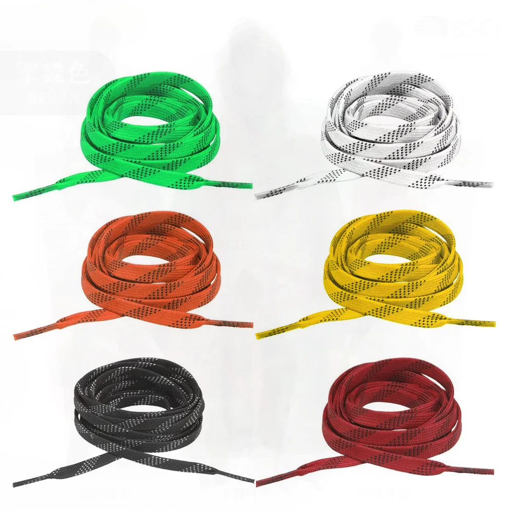 أربطة أحذية هوكي الجليد الملونة مشمعة مقاومة للماء ومقاومة للاهتراء للأطفال والكبار أربطة أحذية التزلج عبر الحدود #1