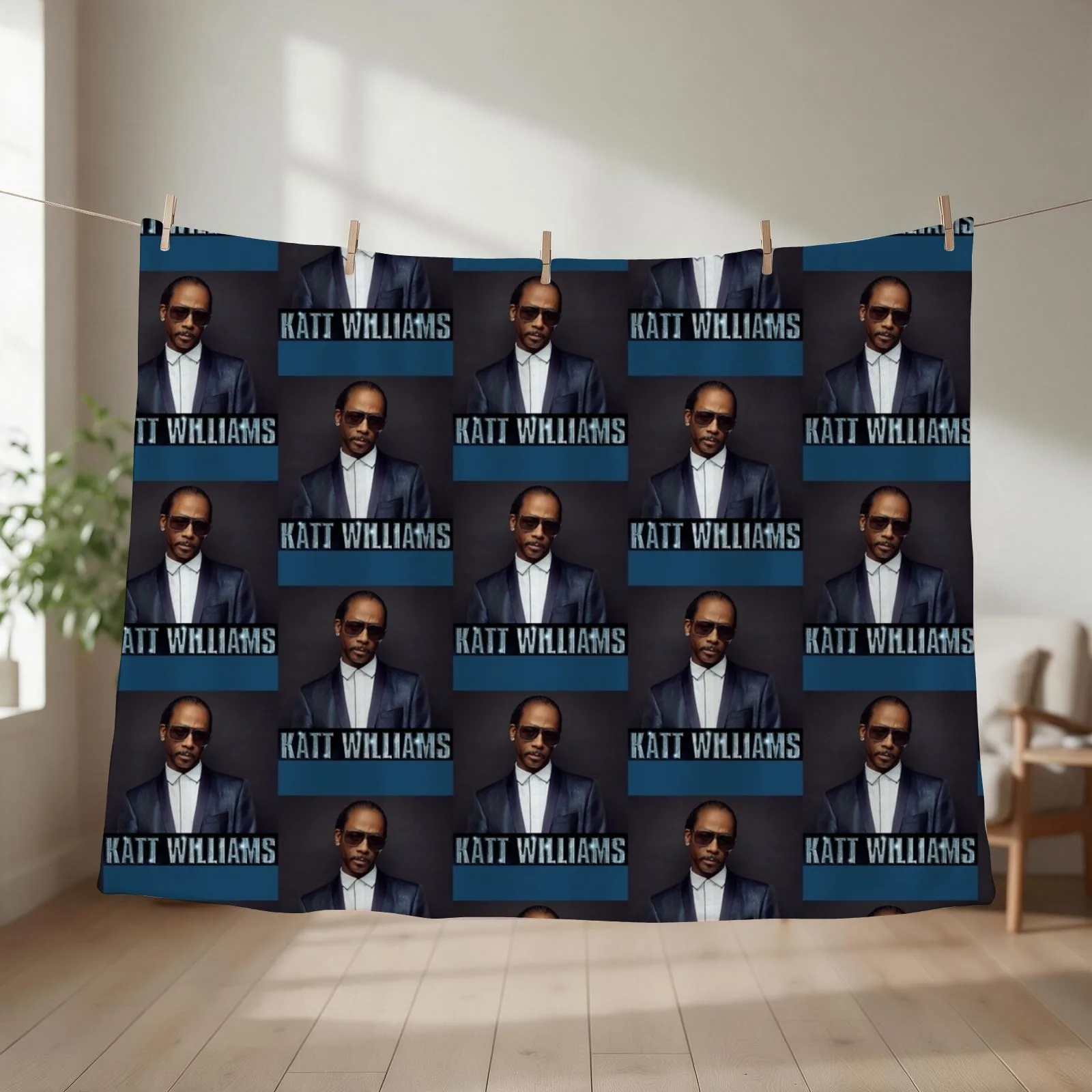 Katt Williams Throw Blanket couch cozy soft plush fuzzy picnic outdoor blanket