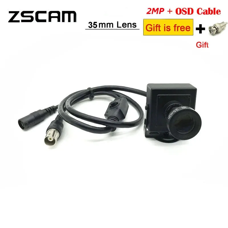 M12 5-50mm Manual Focus Lens 1080P AHD/CVBS Mini Overtaking Camera Analog CCTV 35mm Security Car Mounted OSD Camera