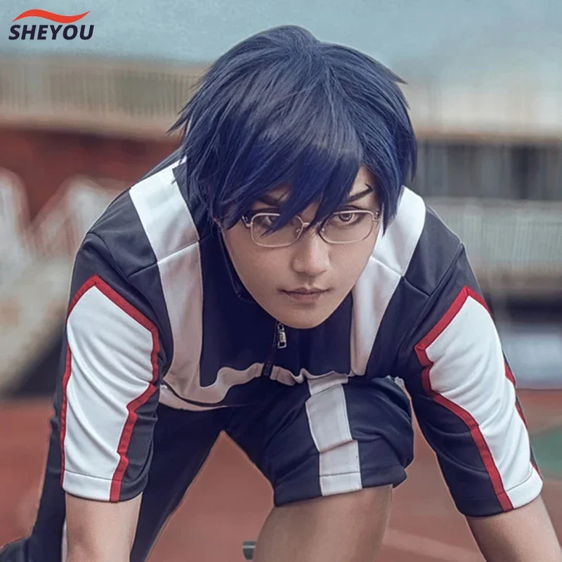 My Boku no Hero Academia Iida Tenya Short Blue 3/7 Styled Heat Resistant Cosplay Costume Wig