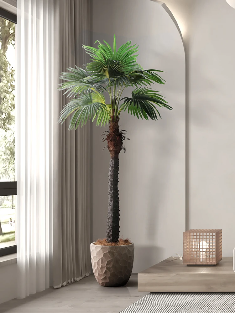 ZL Emulational Greenery Bonsai Fake Coconut Tree Large Plant Floor Plant Space Decoration