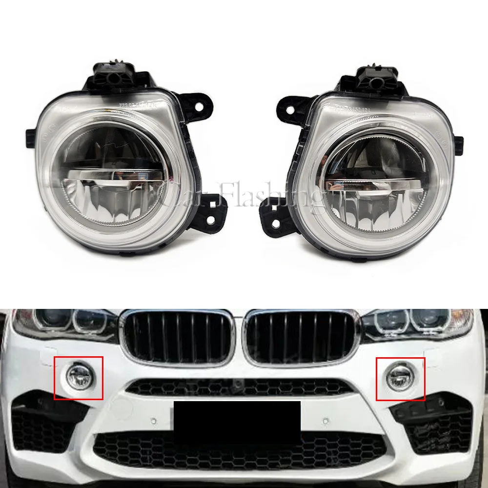 

For BMW X5 front bumper fog lights F15 bumper lights X6F16 daytime running lights LED anti fog lights 30d 35i