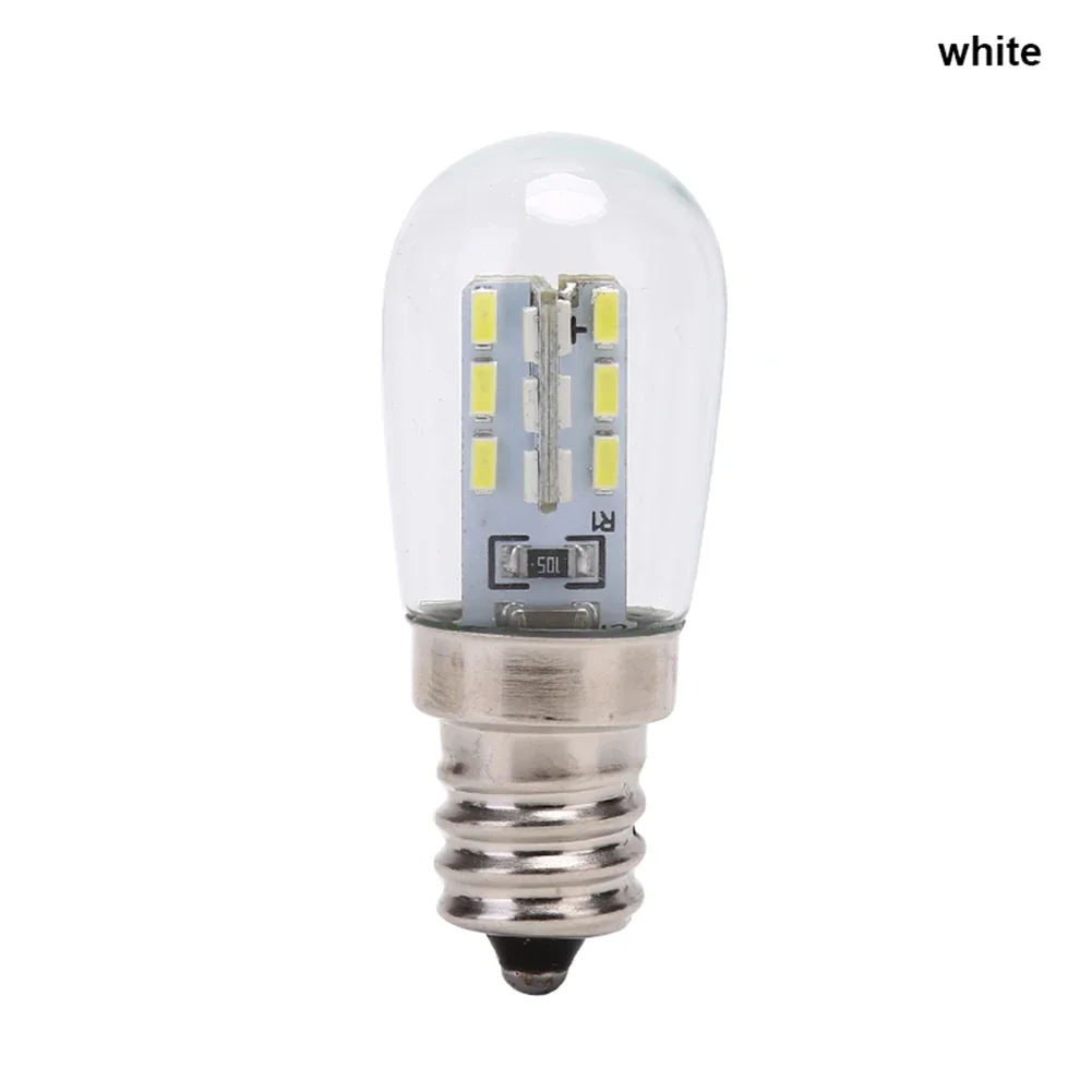 LED Light Bulb E12 220V E12 LED High Bright Glass Shade Lamp Pure Warm White Lighting For Sewing Machine Refrigerator Part Tool