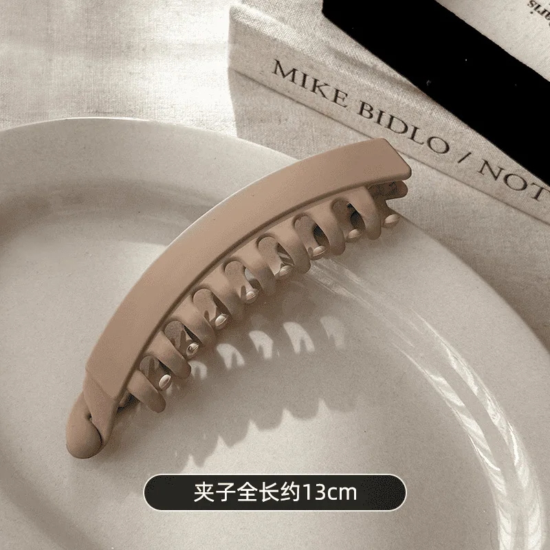 헤어 클립 단색 바나나 클립 물고기 모양 헤어핀 여성 헤어 액세서리 패션 포니테일 바레트 헤어 클로 헤어핀