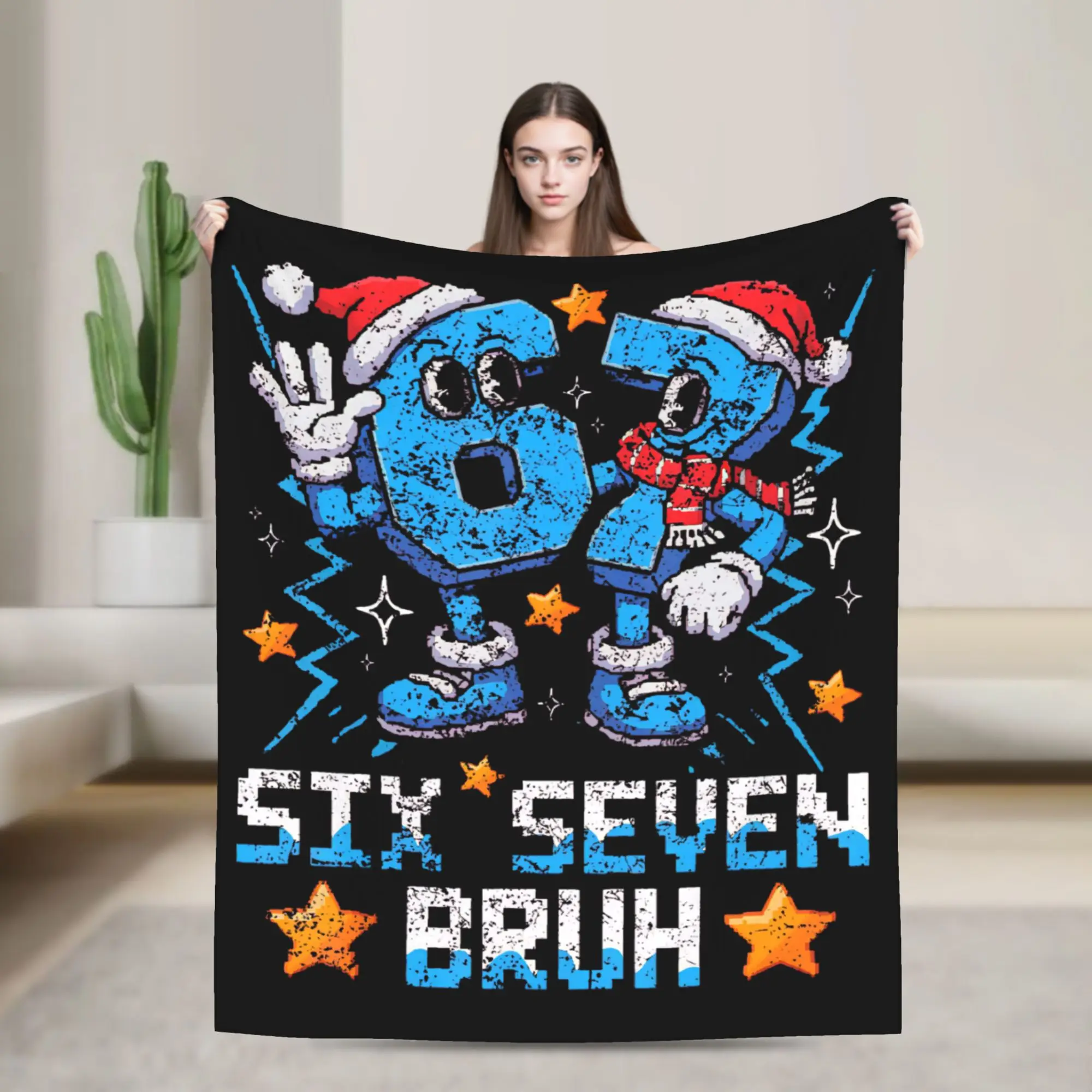 

67 Six Seven Christmas Bruh Italian Brainrot Blankets Coral Fleece Plush Spring Throw Blankets for Home Outdoor Bedding Throws