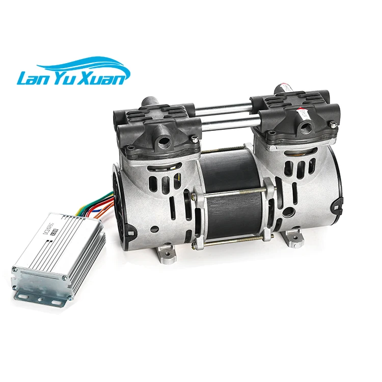 

2026 DC Power Mini Small Silent and Oil Free Compressor Machine 330w Portable Dual Cylinder Compressor Head 24v Solar Compressor