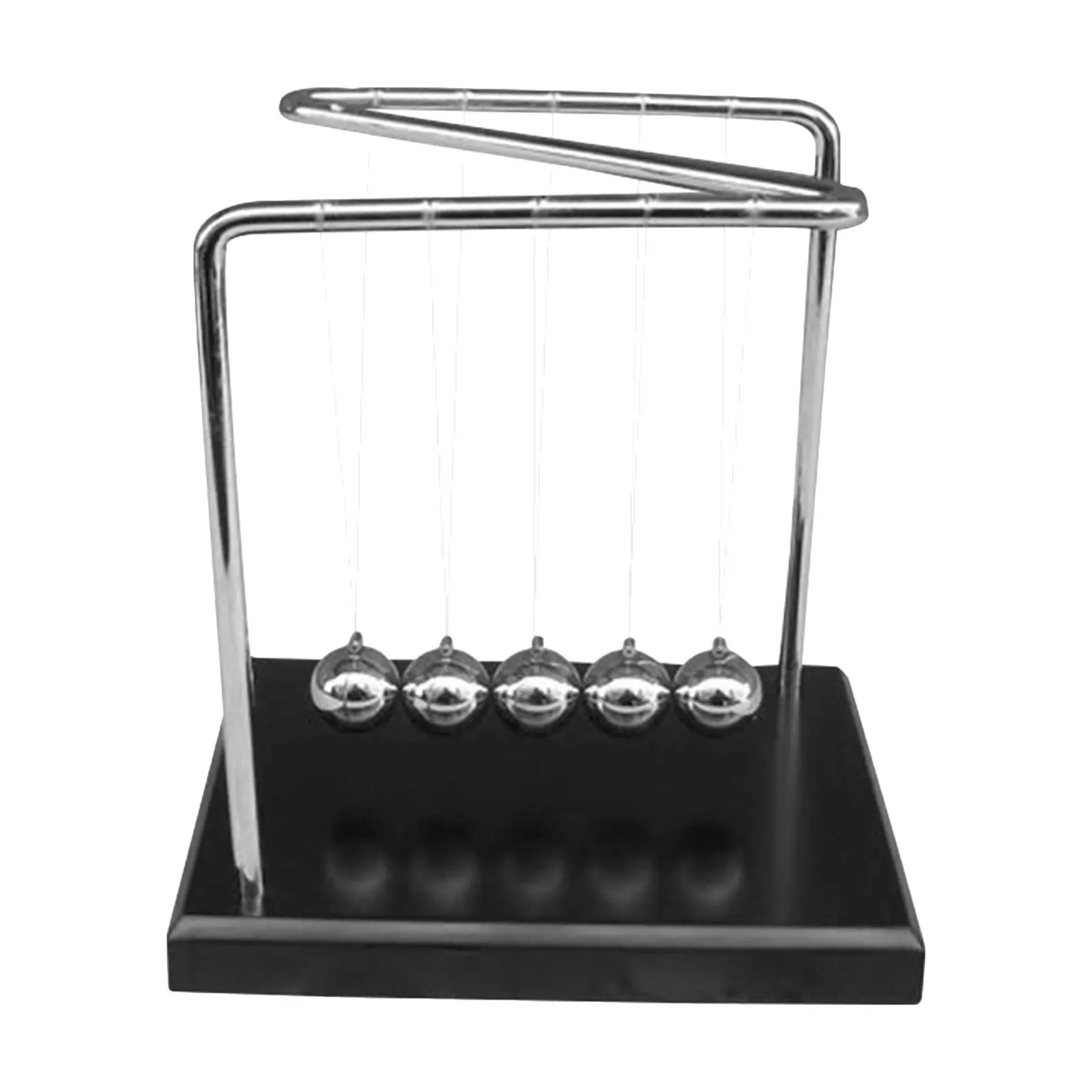 

Newton Pendulum Ball Crafted with Solid Wood Base and Metal Balls Kinetic Motion Desktop Decor for Calm Creativity Science