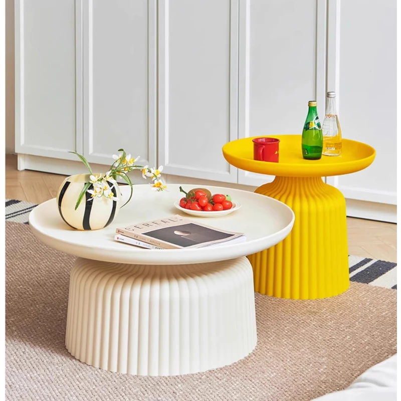 Round Coffee Table Set for Living Room Furniture Luxury Minimalist Tea Table Compact Space Saving