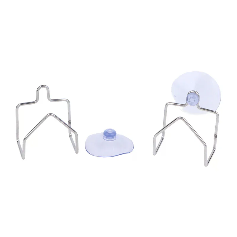 1/2/3Pcs Stainless Steel Drain Rack Suction Cup Cleaning Cloth Shelf Dish Drainer Sponge Holder Sink Kitchen Organizer