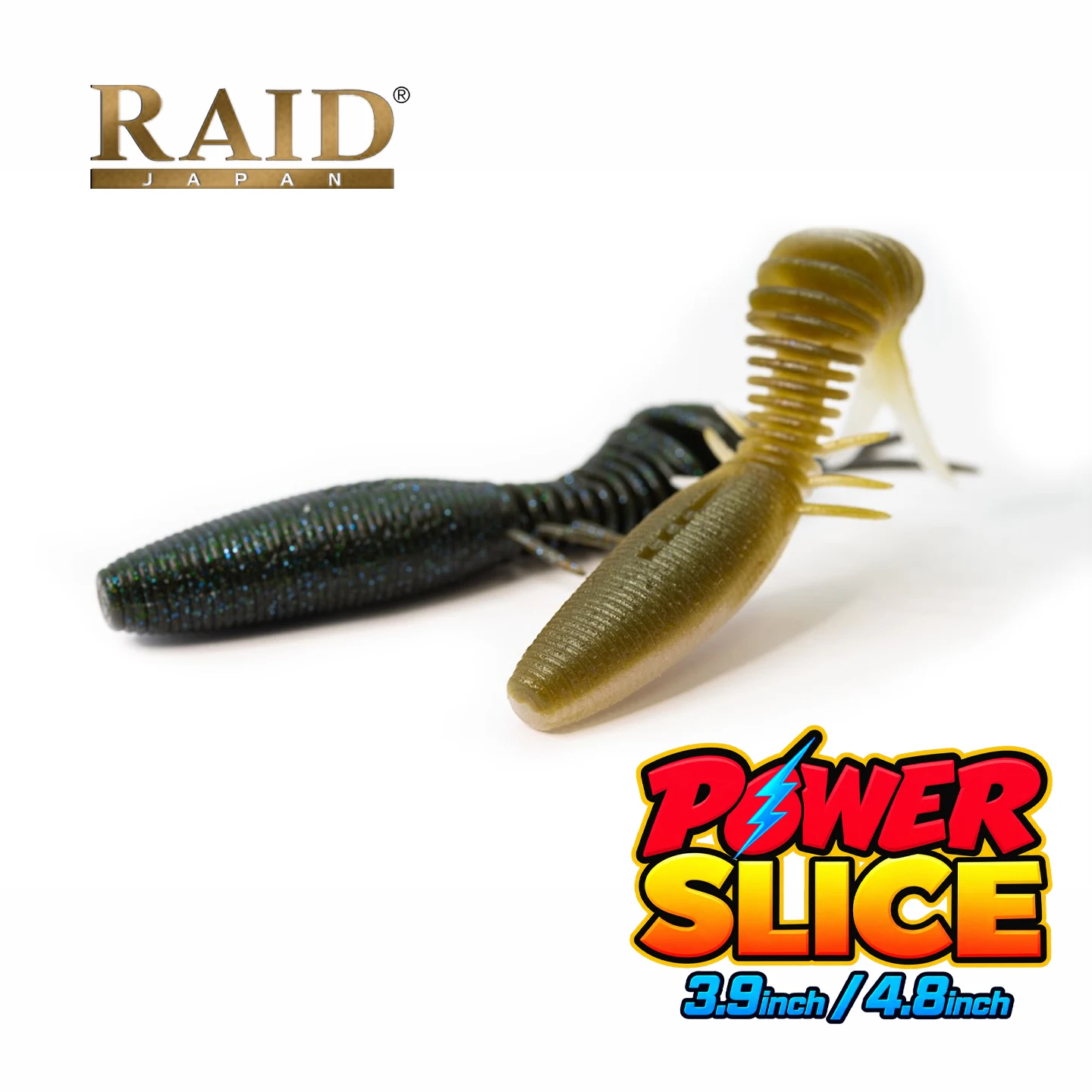 Raid Power Slice Lure for Bass And Perch Fishing in Reservoir Ponds Rivers And Lakes V-Shape Tail Soft Bait Wild Fishing
