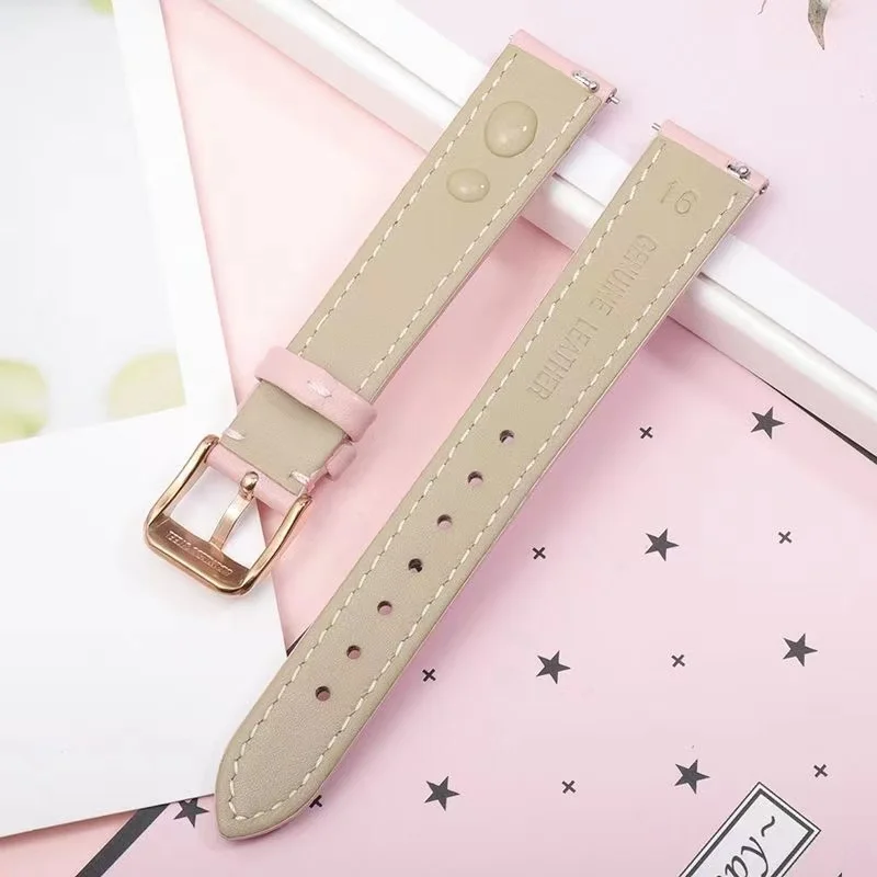 Women's Leather Watch Strap for Fiyta/ Fossil /DW /Huawei/Huami Amazfit smart watch band Accessories 10mm 19mm 22mm image 4