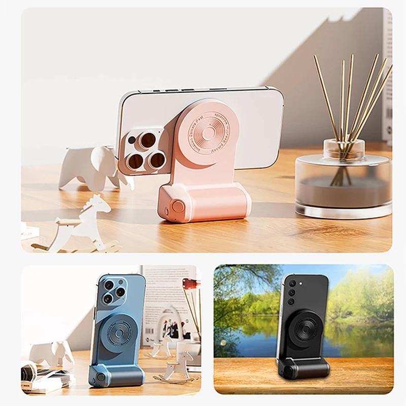Macsafe penstabil kamera magnetis, penyangga Bluetooth untuk ponsel, braket foto Anti guncangan swafoto untuk pengisian daya nirkabel Magsafe